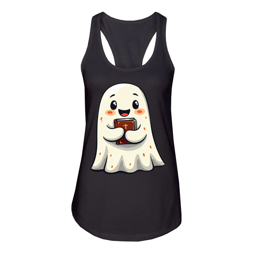 "Vintage Spooky Holy Ghost Halloween Shirt Women's Racerback Tank