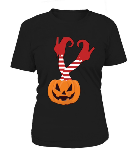 Pumpkin Witch Legs Wicked Retro Halloween Movie Women's T-Shirt