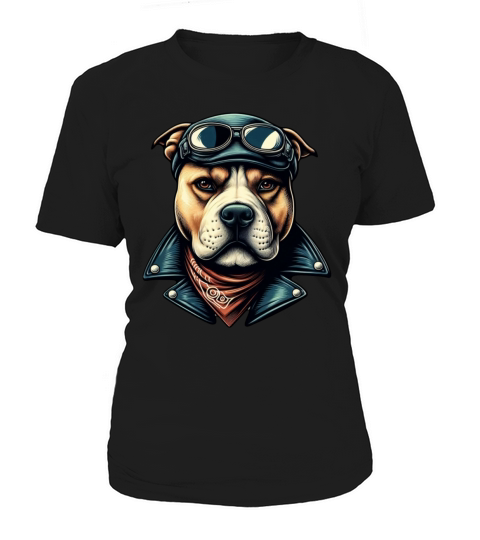 Vintage Pitbull Biker Women's T-Shirt