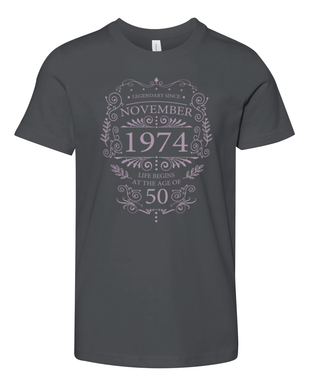 Legendary since 1974 50th birthday vintage look Youth Unisex Jersey Tee