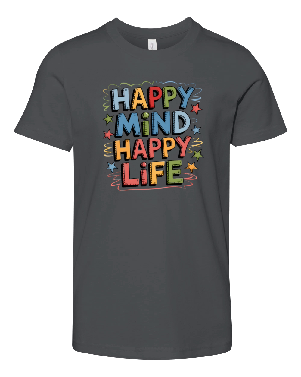 quotes Happy mind happy life Youth Unisex Jersey Tee