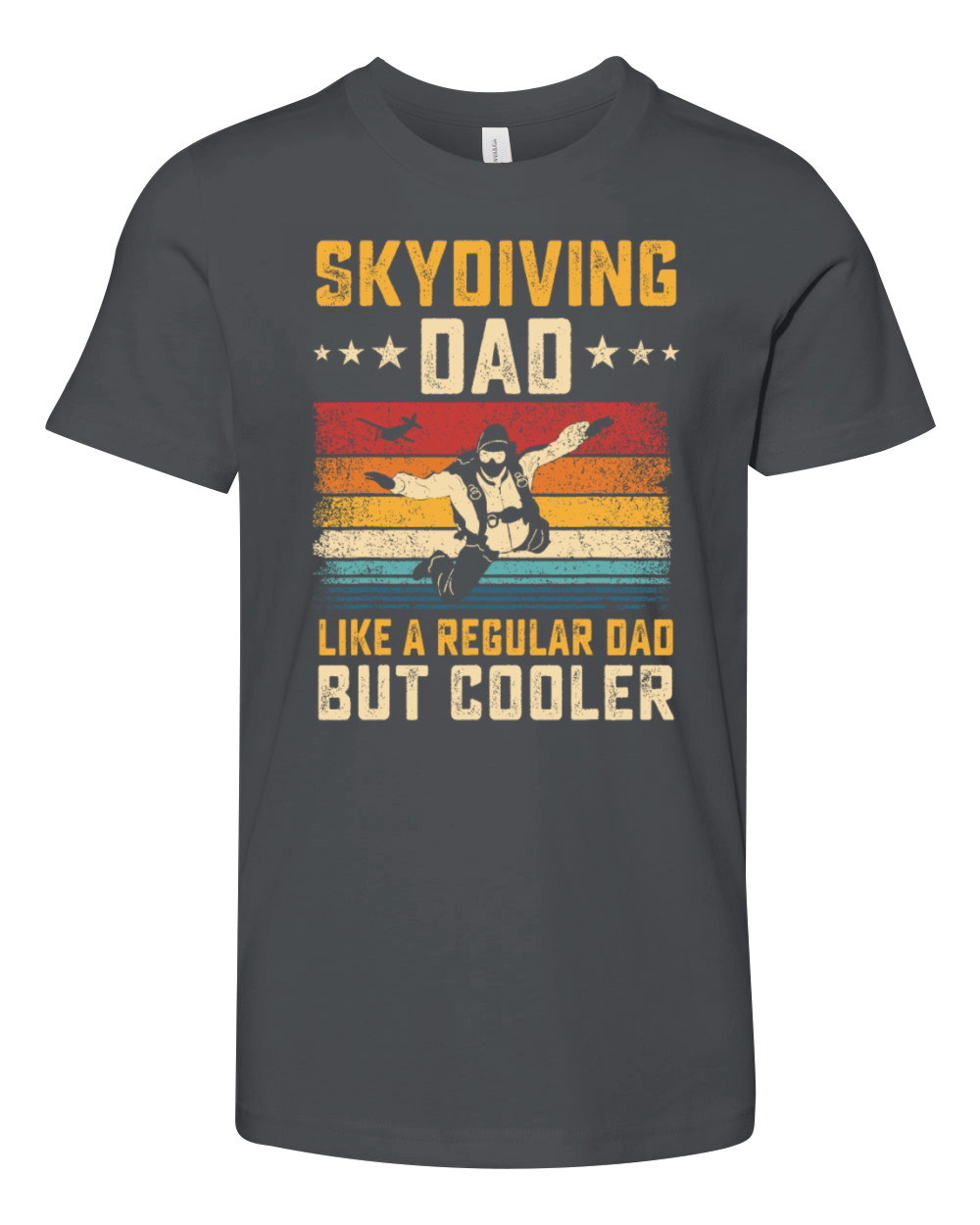 Skydiving Dad Like Regular Dad But Cooler Father Youth Unisex Jersey Tee