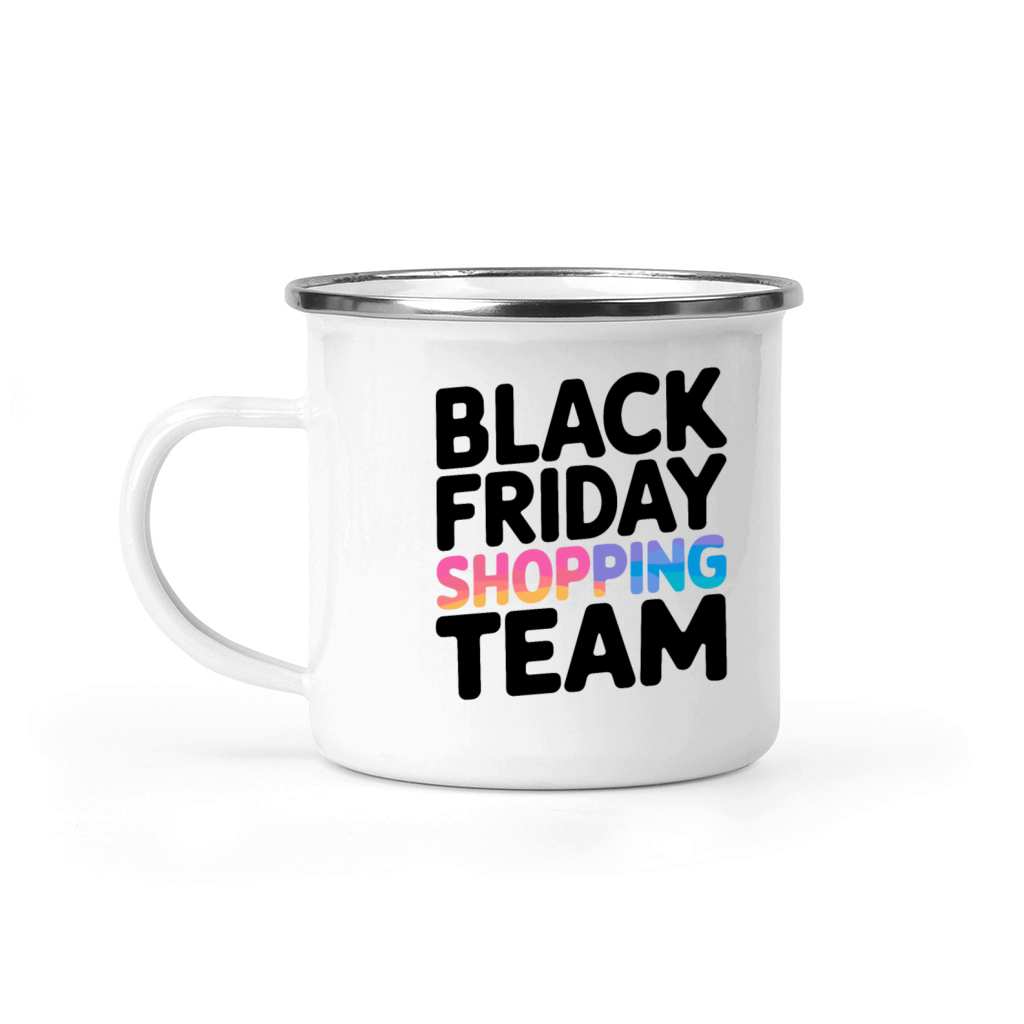 Black Friday Shopping Team Camping Mug