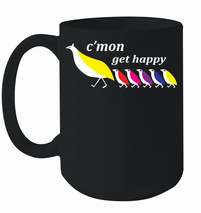 C mon Get Happy Vintage Retro Ceramic Mug
