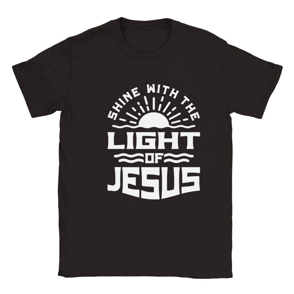 Shine With The Light of Jesus - Christian Quote Classic Kids Crewneck T-shirt