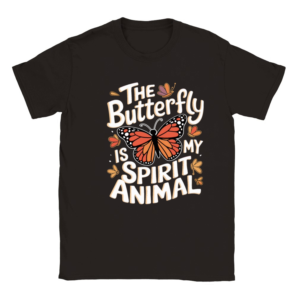 The Butterfly Is My Spirit Animal Classic Kids Crewneck T-shirt