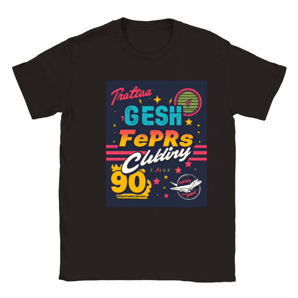 Vintage-inspired t-shirt design featuring retro Classic Kids Crewneck T-shirt