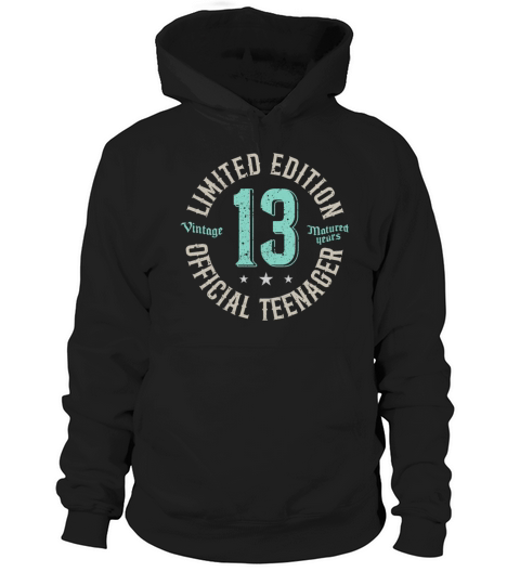 Vintage Official Teenager 13th Birthday Gifts 13 Hoodie Unisex