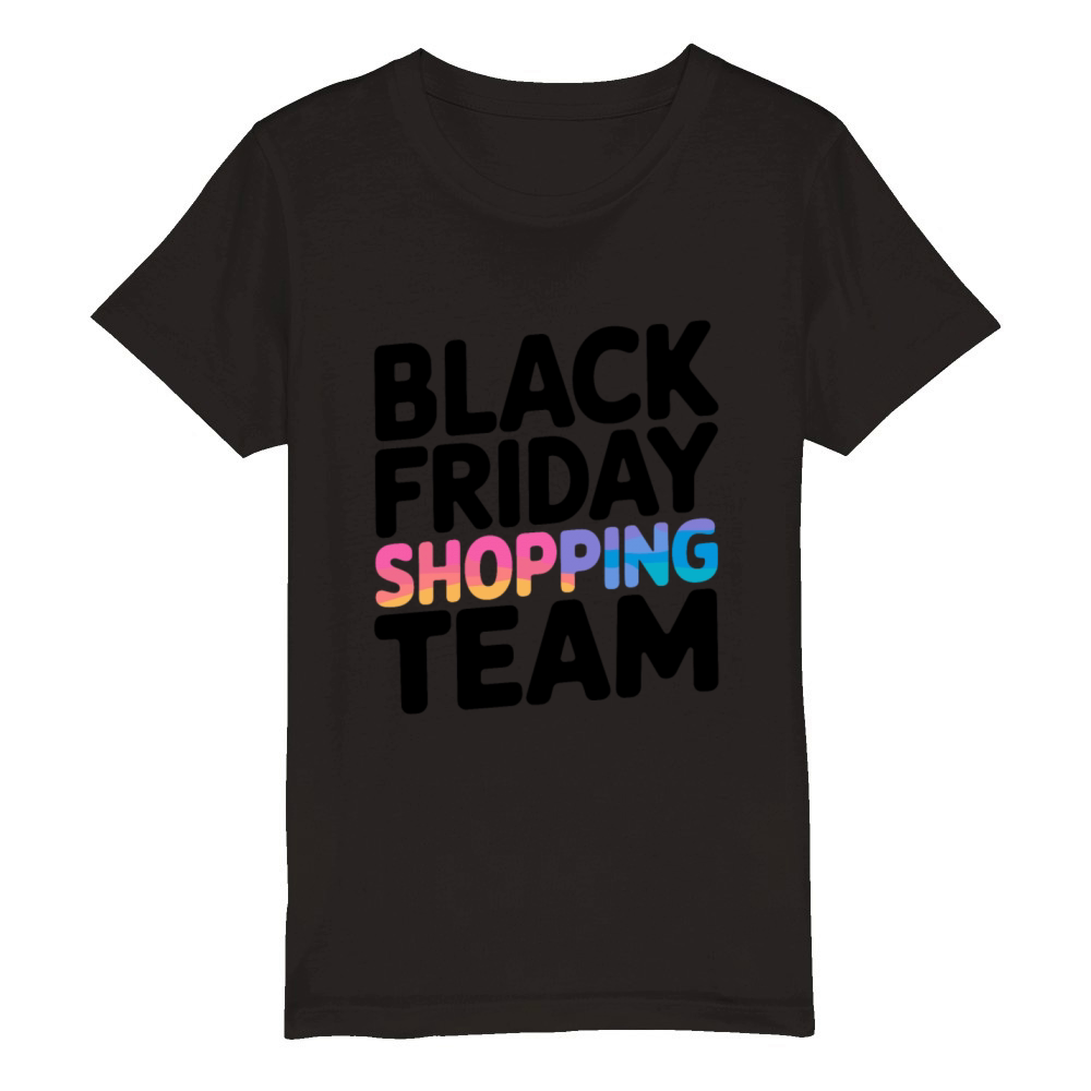 Black Friday Shopping Team Organic Kids Crewneck T-shirt