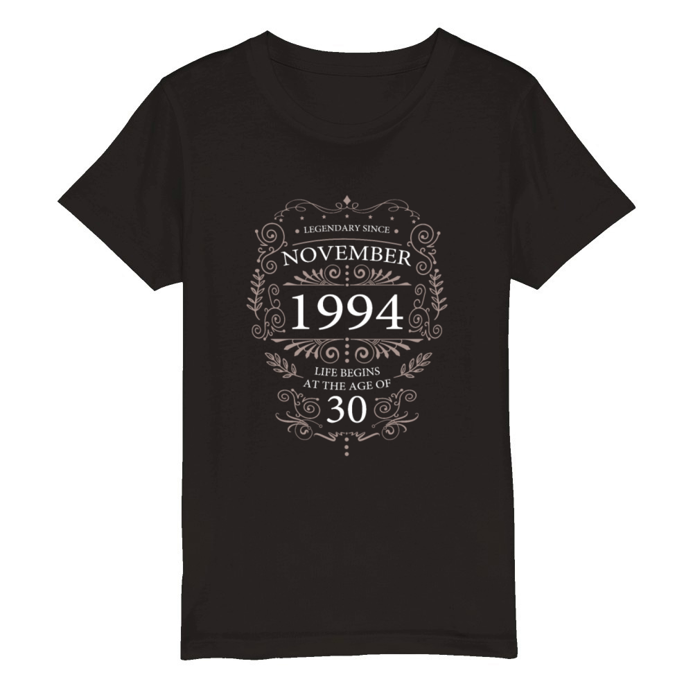 Legendary since November 1994 30th birthday Organic Kids Crewneck T-shirt