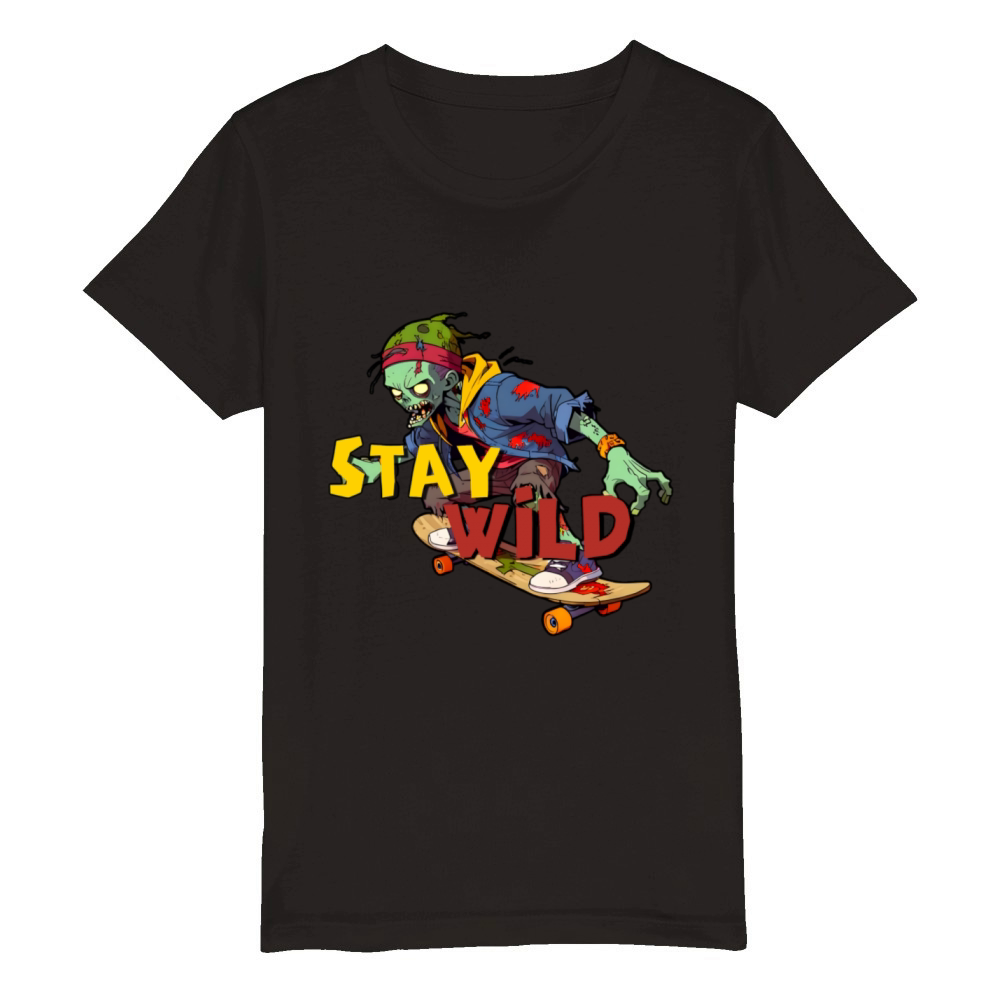 Zombie Design Organic Kids Crewneck T-shirt