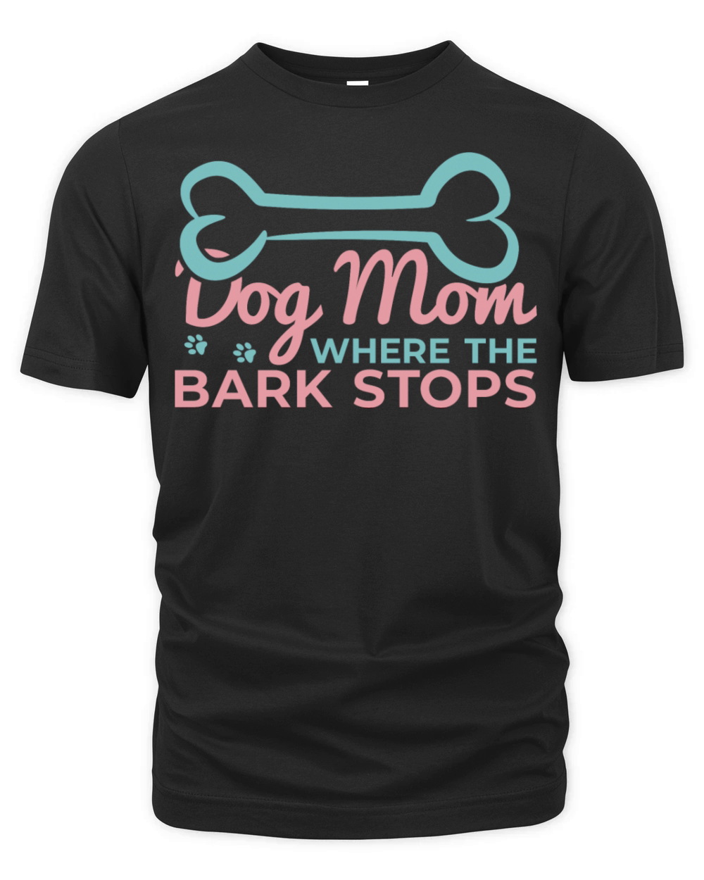 Dog Mom Where the Bark Stops Organic Unisex T-shirt