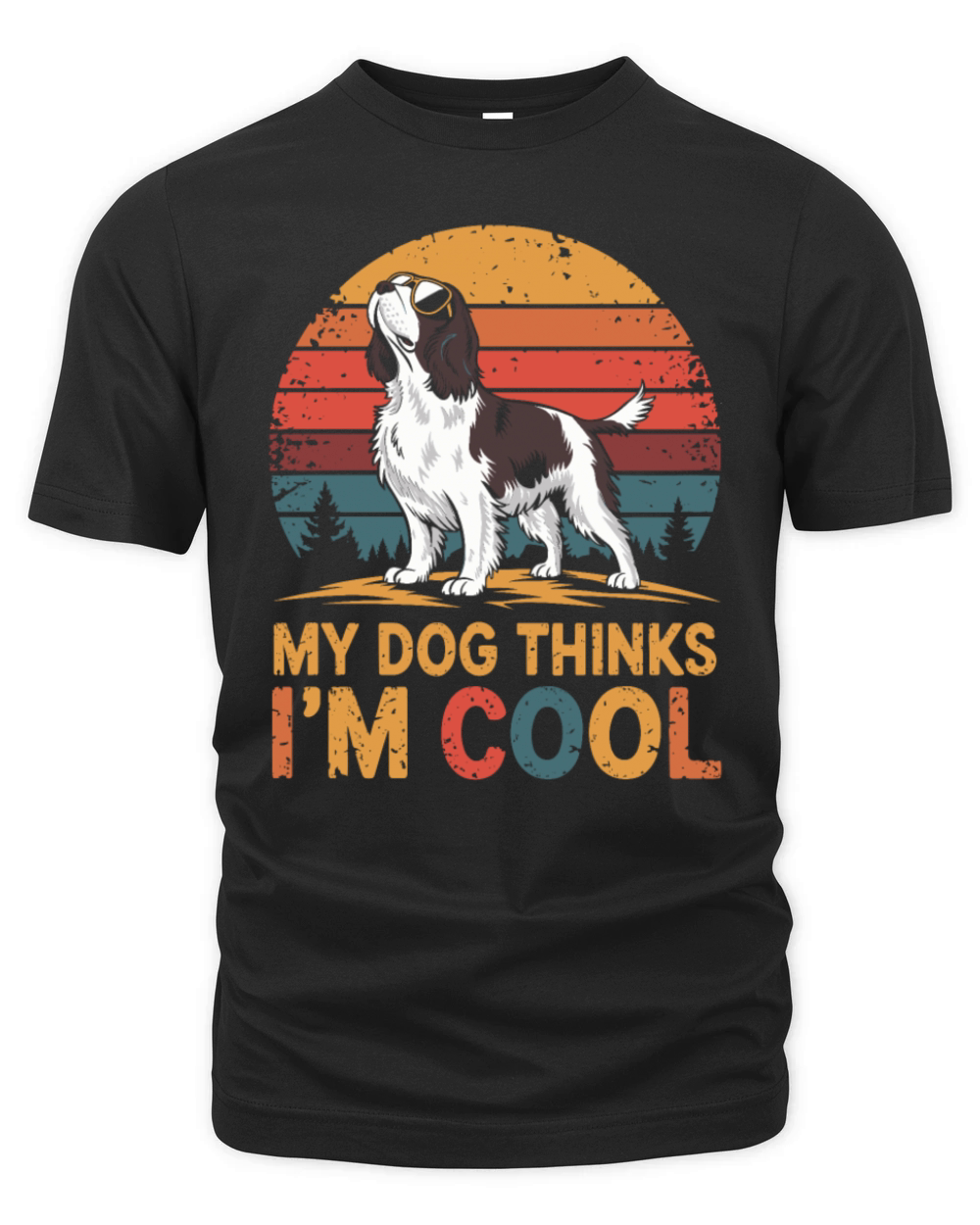 English Springer Spaniel My Dog Thinks Im Cool Organic Unisex T-shirt