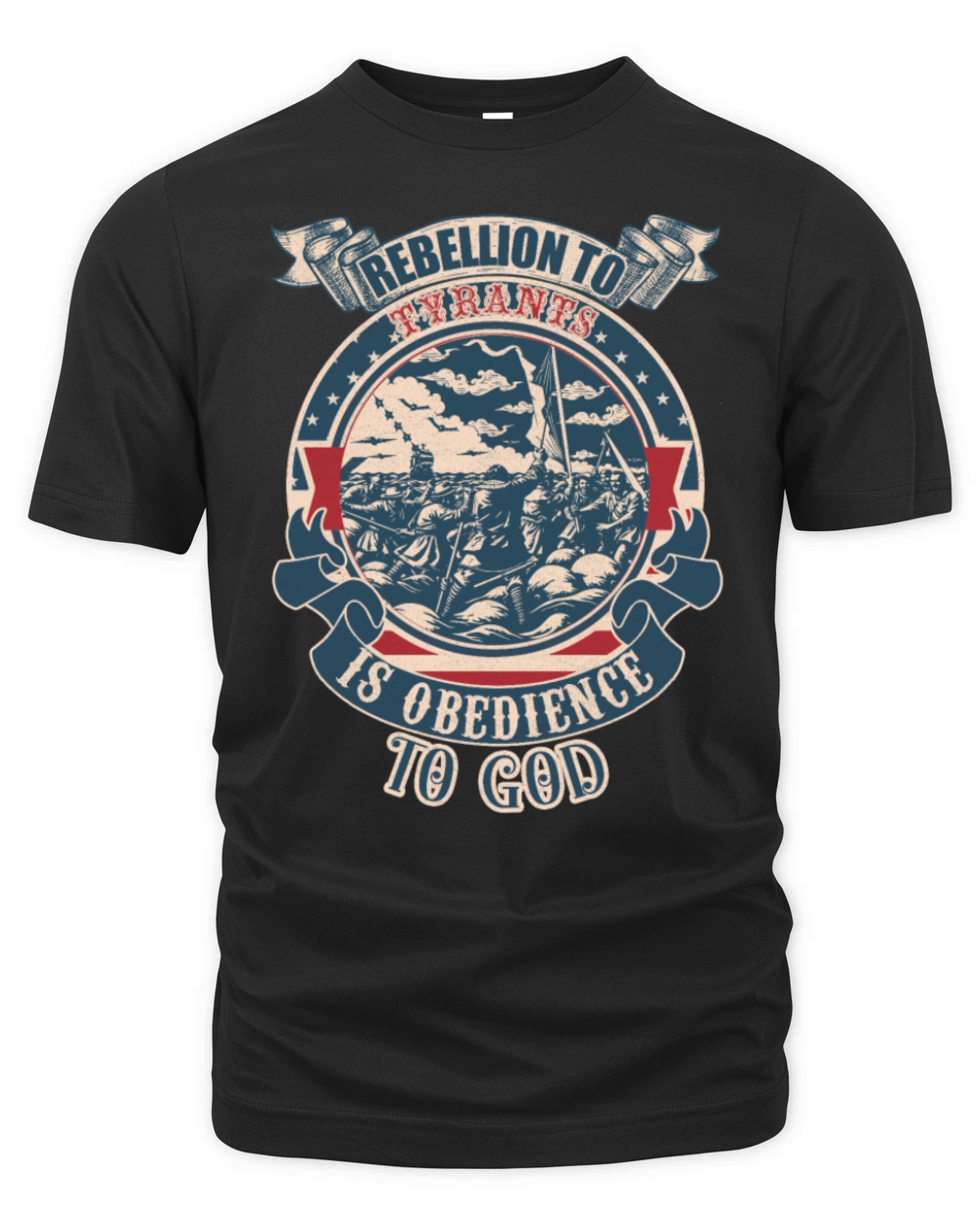 Rebellion to tyrants is obedience to God vintage Organic Unisex T-shirt