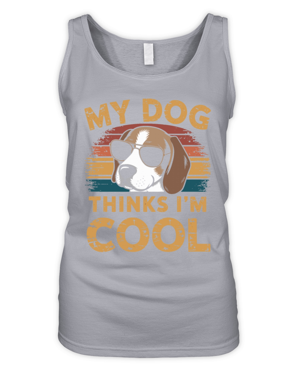 Beagle My Dog Thinks Im Cool Organic Women's Tank Top