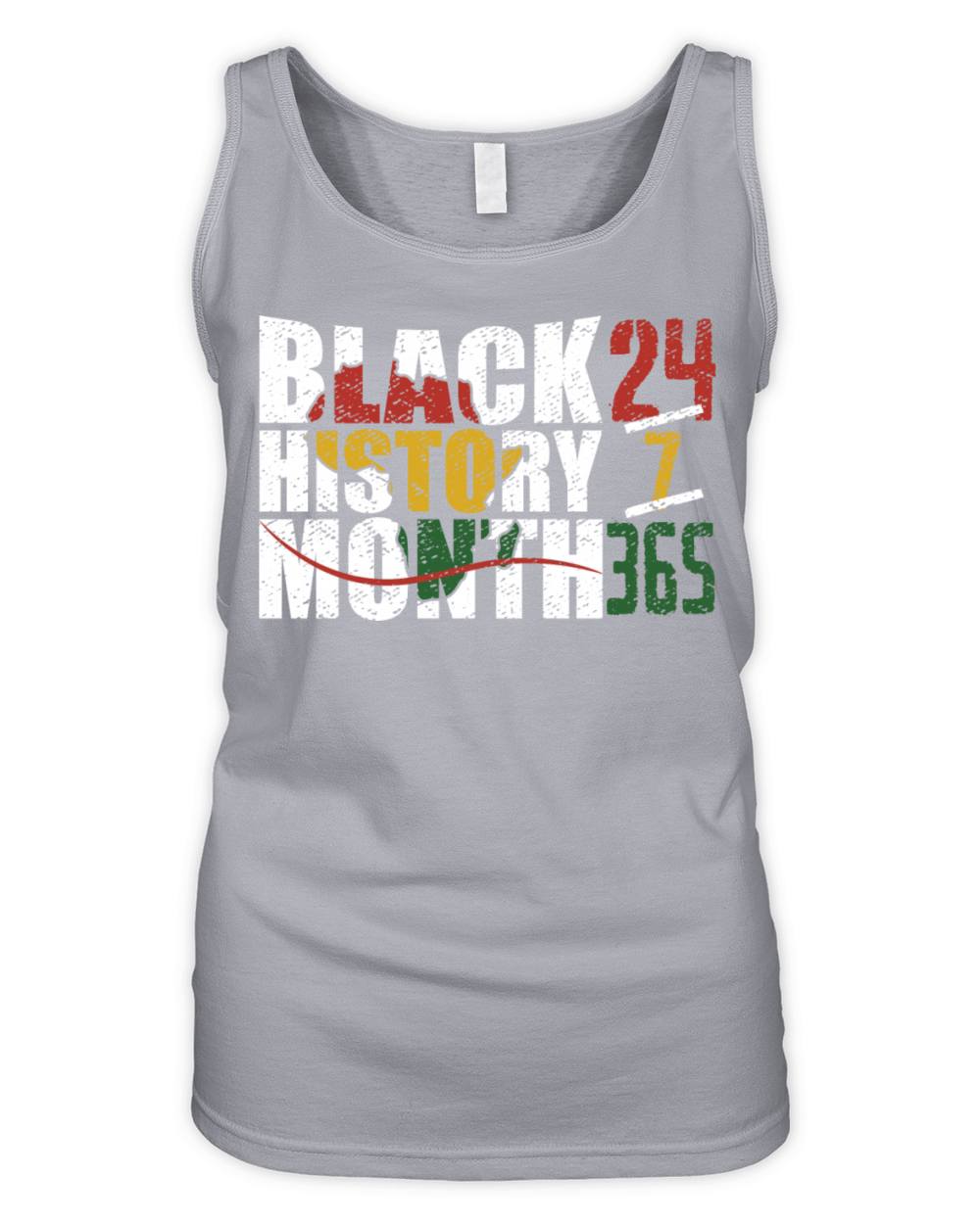 Black history month 24 7 365 with african map flag Organic Women's Tank Top