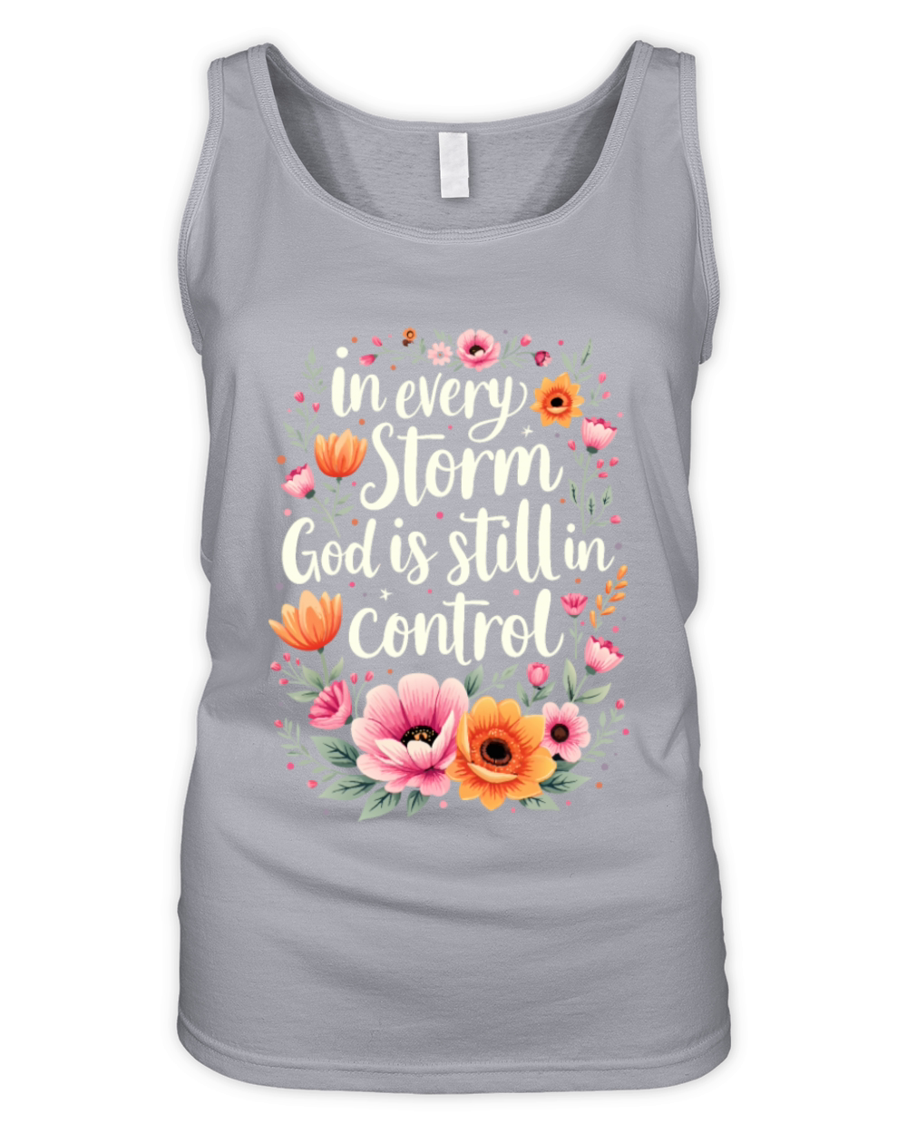 In Every Storm God Is In Control - Christian Quote Organic Women's Tank Top