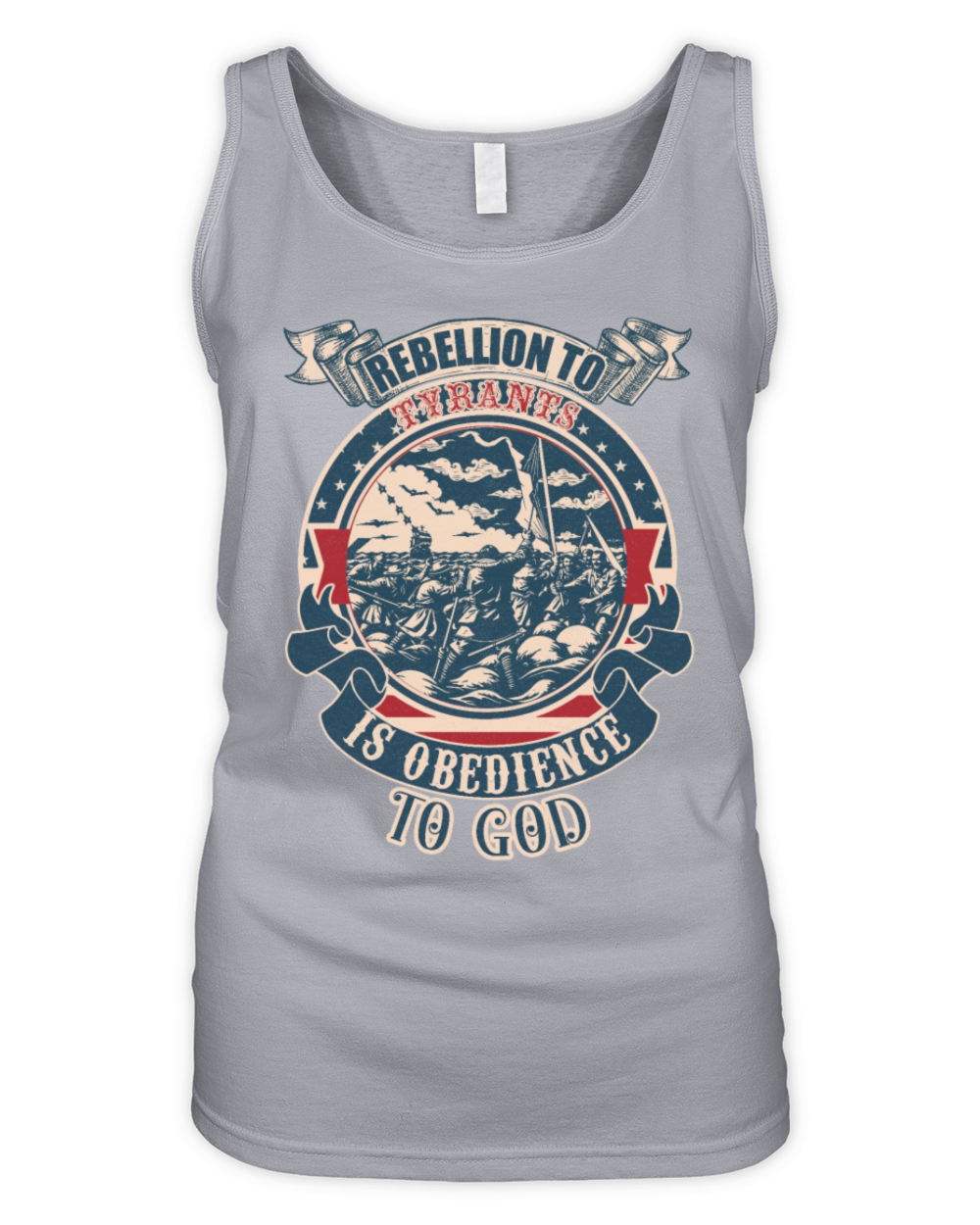 Rebellion to tyrants is obedience to God vintage Organic Women's Tank Top