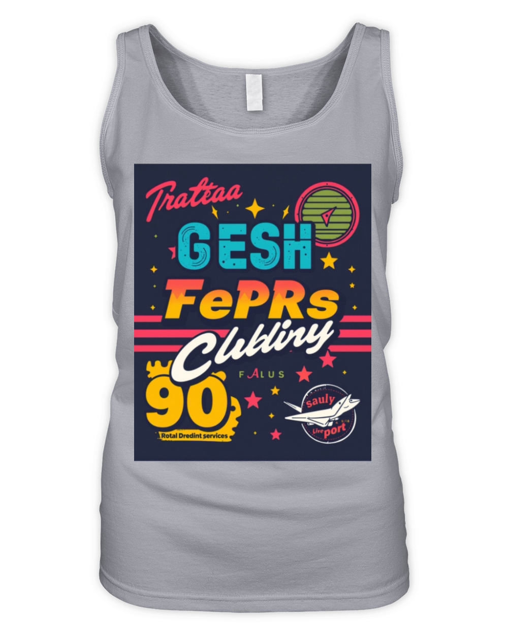 Vintage-inspired t-shirt design featuring retro Organic Women's Tank Top