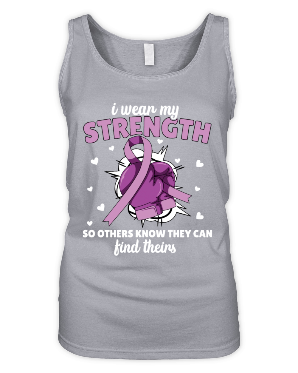 Violence awareness purple ribbon shirt design Organic Women's Tank Top