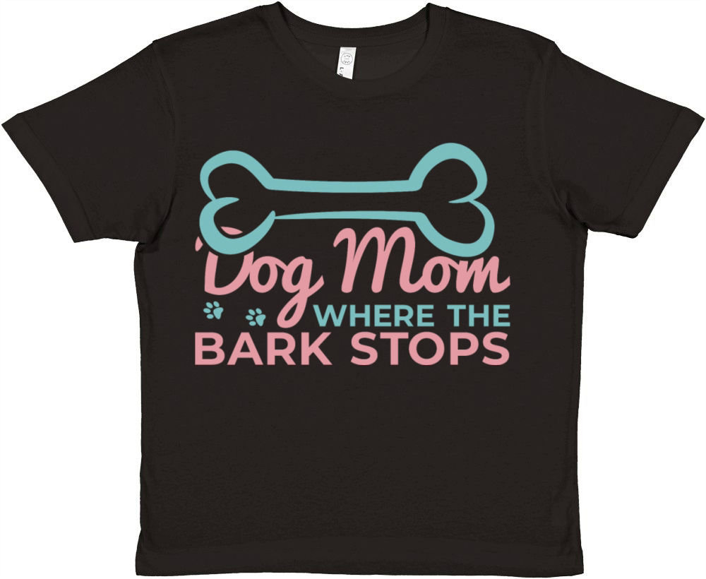 Dog Mom Where the Bark Stops Premium Kids Crewneck T-shirt