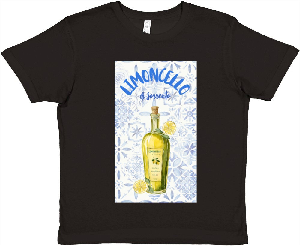 Limoncello di Sorrento Label Premium Kids Crewneck T-shirt