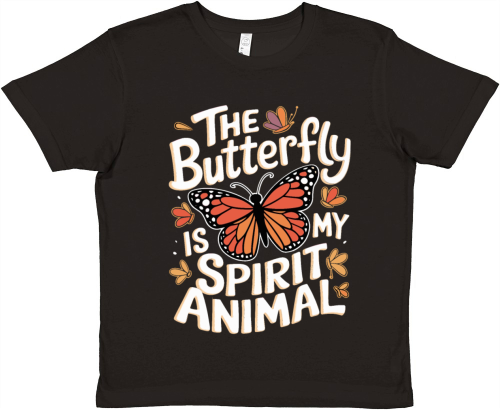 The Butterfly Is My Spirit Animal Premium Kids Crewneck T-shirt