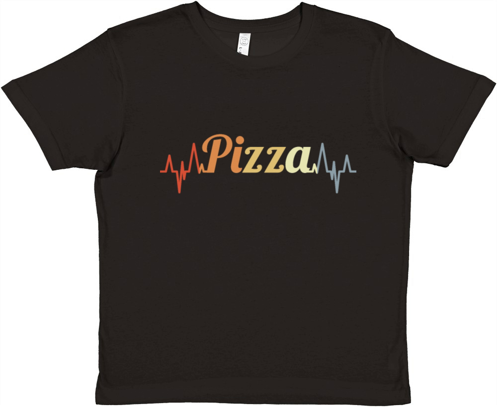 Vintage Pizza Heartbeat Premium Kids Crewneck T-shirt