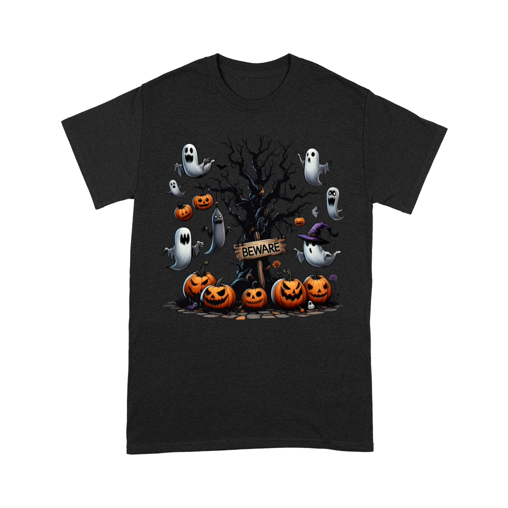Beware Halloween ghost pumkin design Premium T-shirt