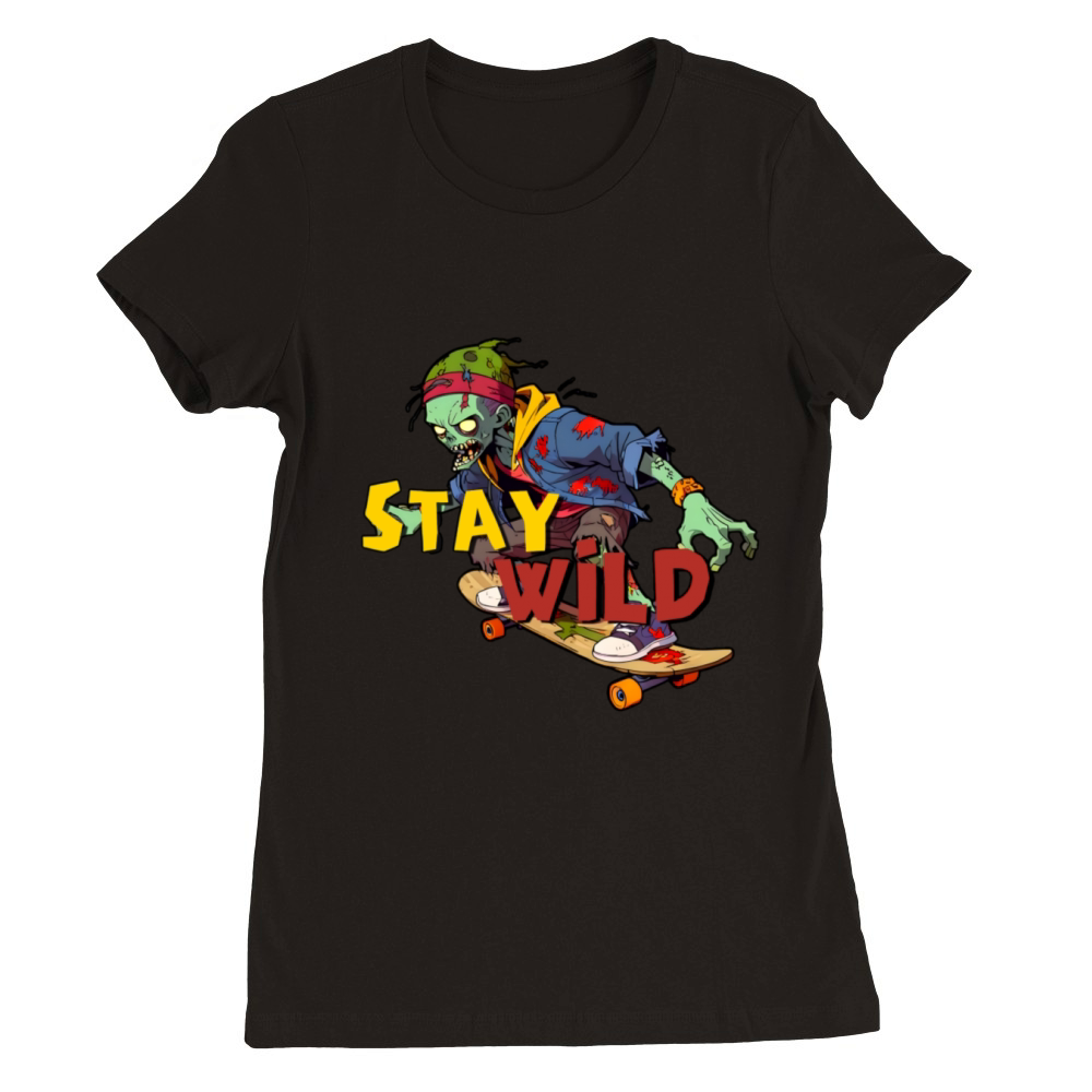 Zombie Design Premium Womens Crewneck T-shirt