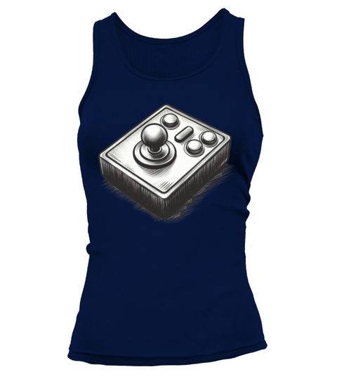 Gamer retro Joystick vintage charcoal gaming art 3 Tank top Woman