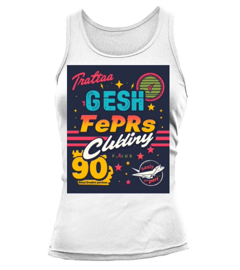 Vintage-inspired t-shirt design featuring retro Tank top Woman