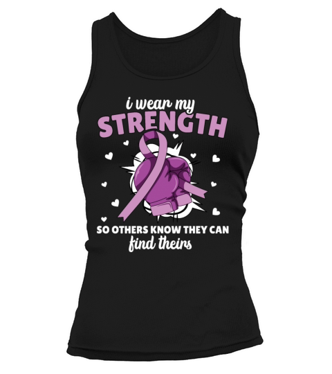 Violence awareness purple ribbon shirt design Tank top Woman