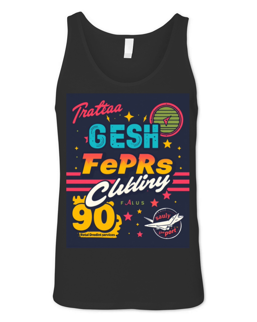 Vintage-inspired t-shirt design featuring retro Unisex Jersey Tank