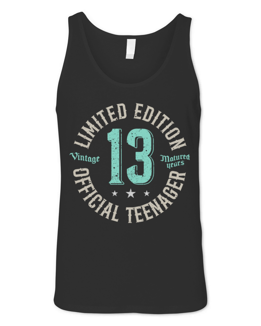 Vintage Official Teenager 13th Birthday Gifts 13 Unisex Jersey Tank