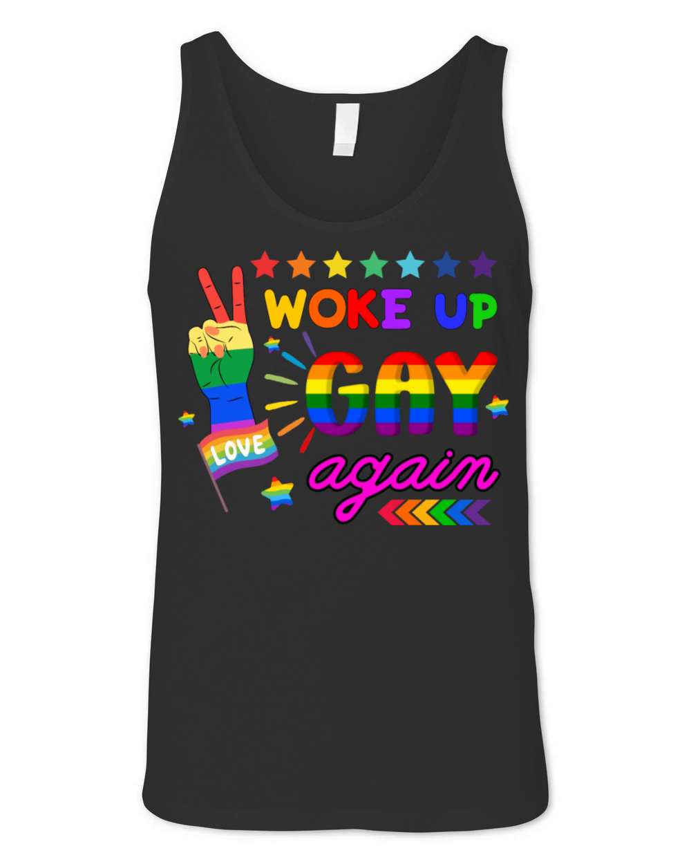 Woke Up Gay Again Unisex Jersey Tank