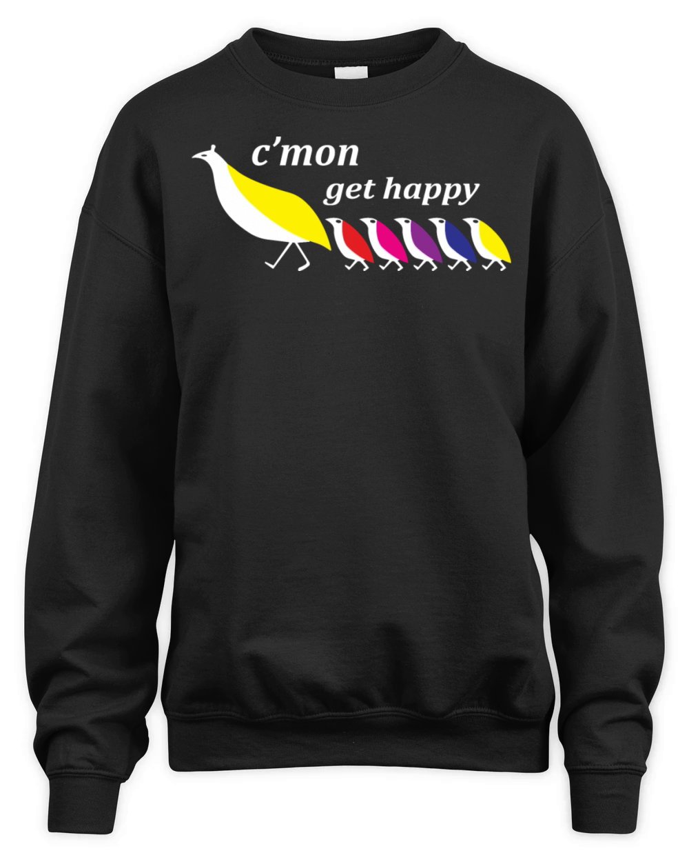 C mon Get Happy Vintage Retro Unisex Premium Crewneck Sweatshirt