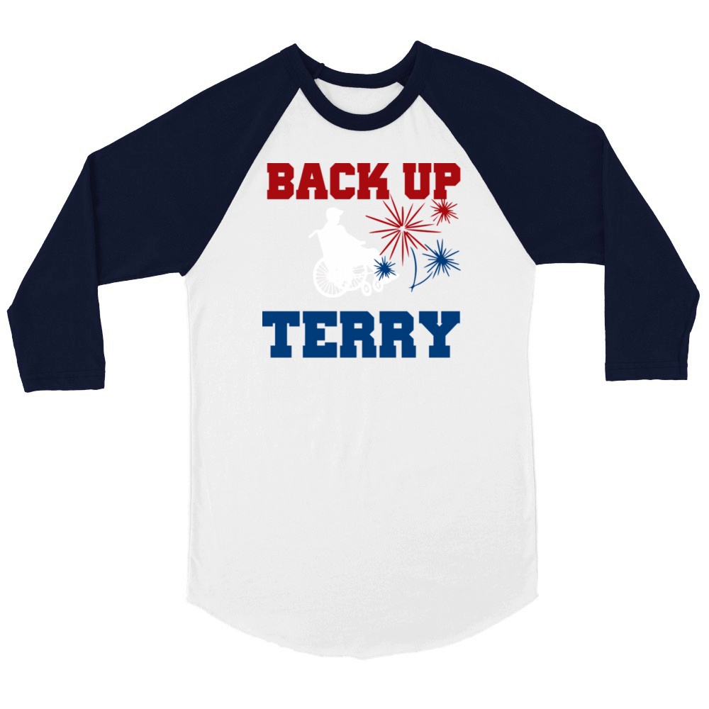 Back up Terry 4th of July Unisex ¾ sleeve Raglan T-shirt