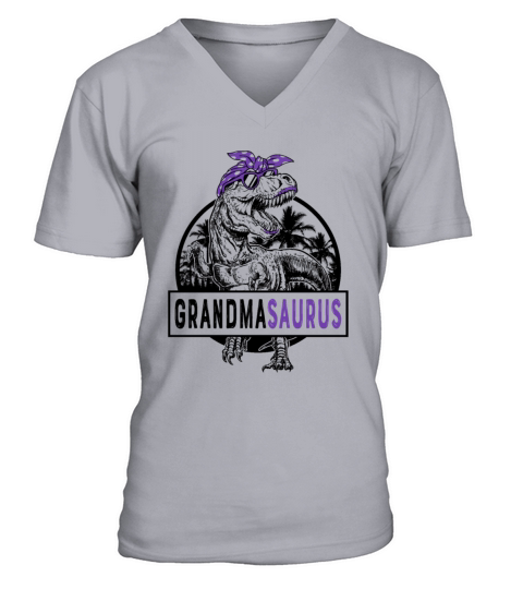Grandmasaurus Fun Grandmasaurus Mothers Day 1WH6 V-Neck T-shirt