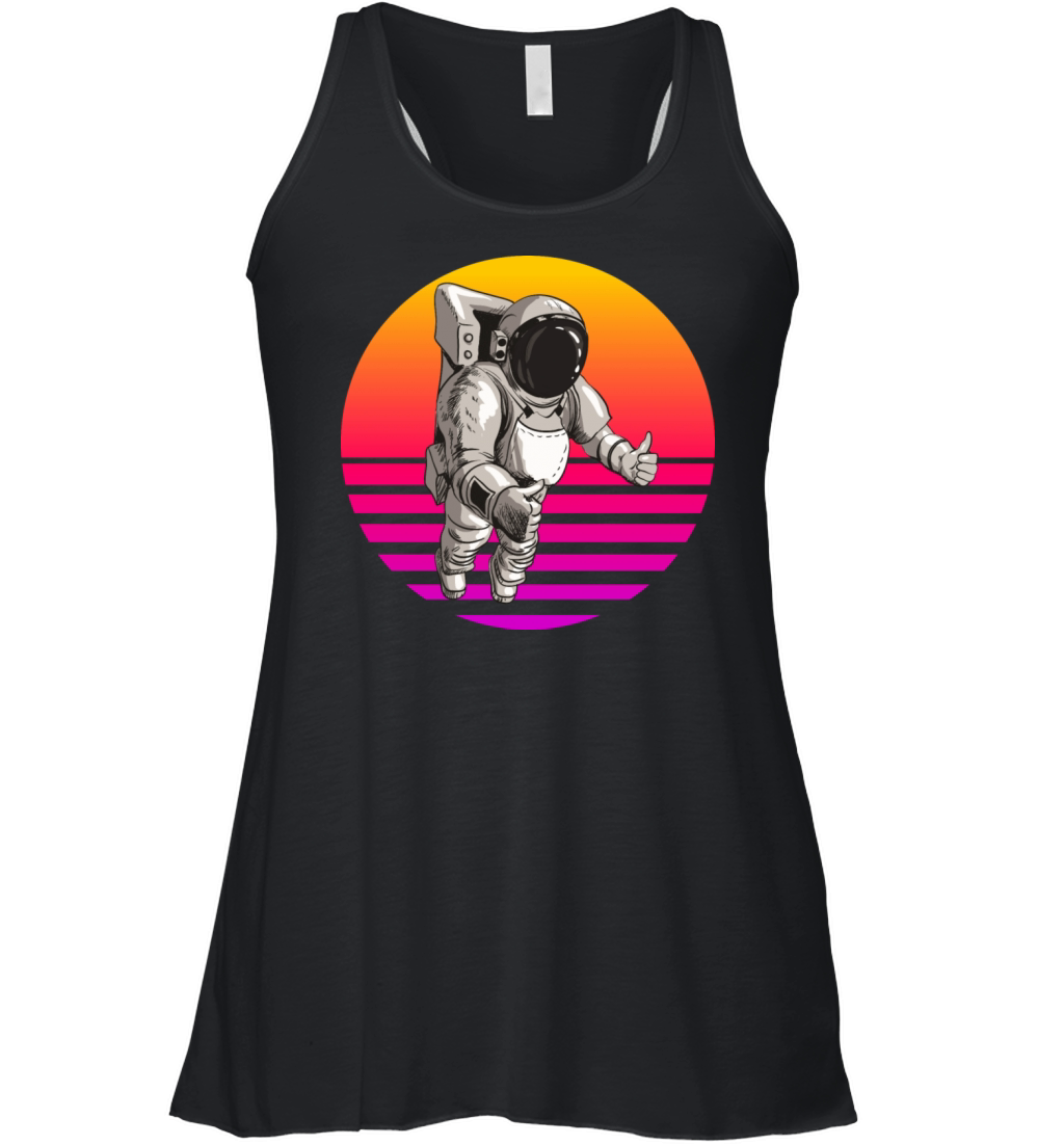 Astronaut Stargazers Space Lover Retro Vintage Women's Flowy Tank Top