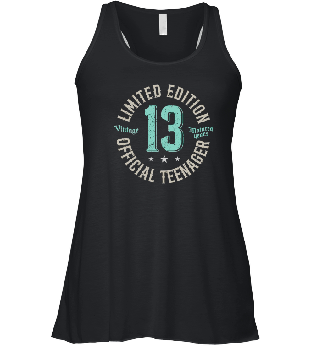 Vintage Official Teenager 13th Birthday Gifts 13 Women's Flowy Tank Top