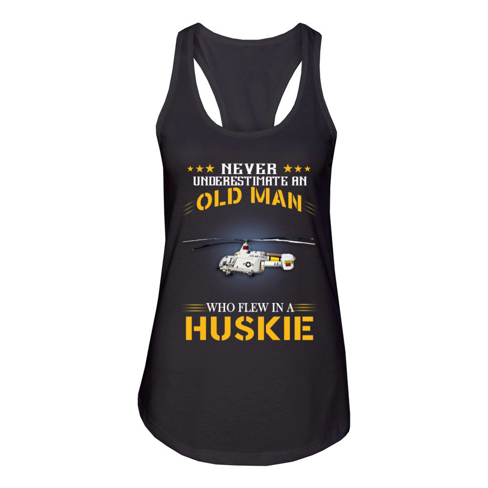 kaman hh 43 huskie helicopter Women's Racerback Tank