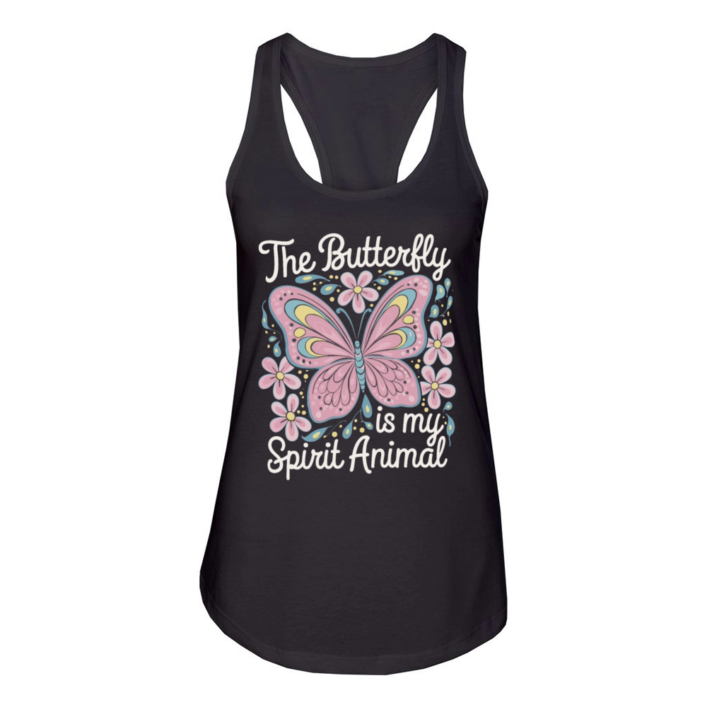 The Butterfly Is My Spirit Animal Women's Racerback Tank