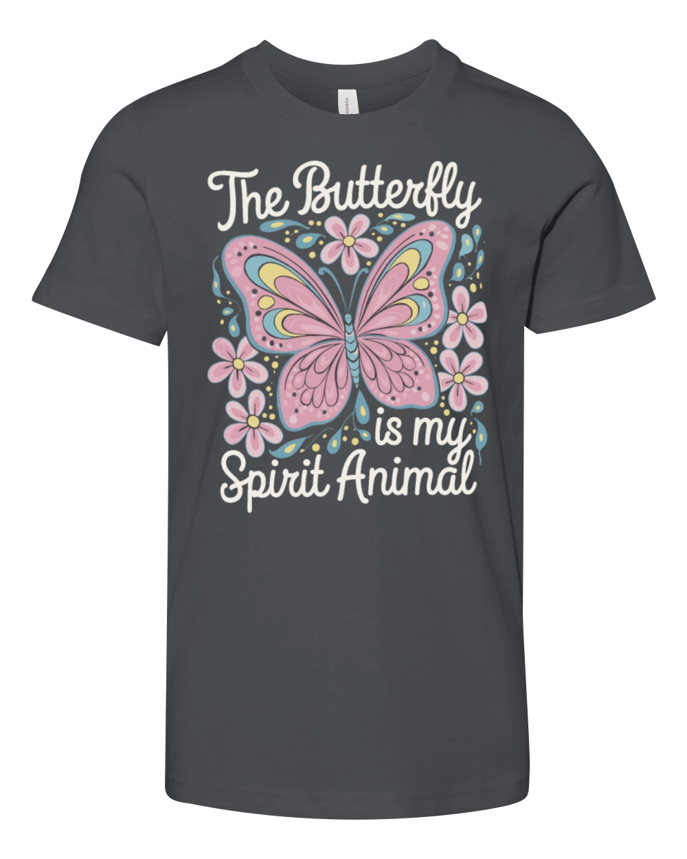 The Butterfly Is My Spirit Animal Youth Unisex Jersey Tee