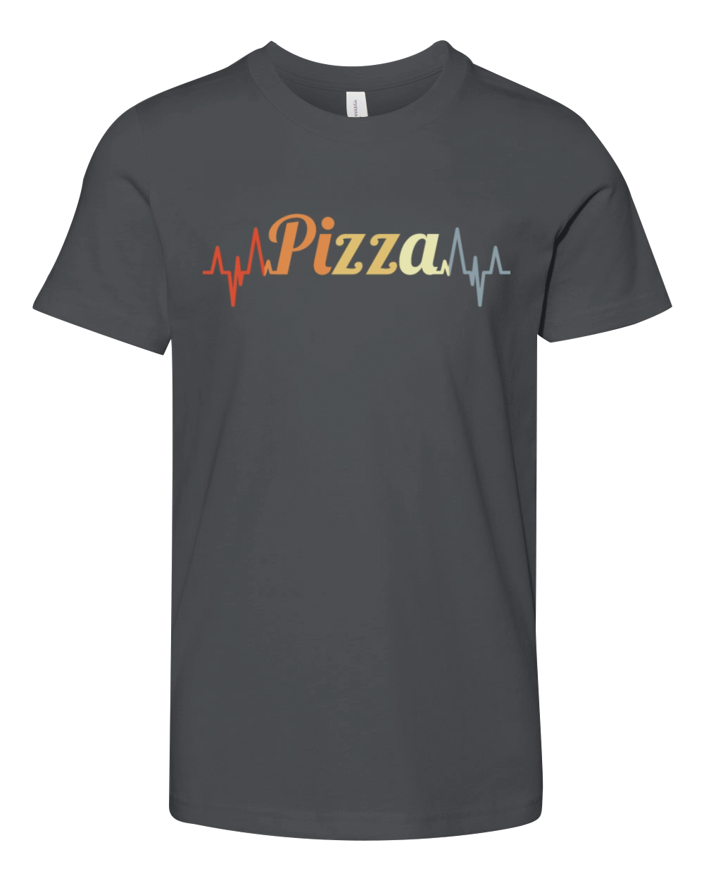 Vintage Pizza Heartbeat Youth Unisex Jersey Tee