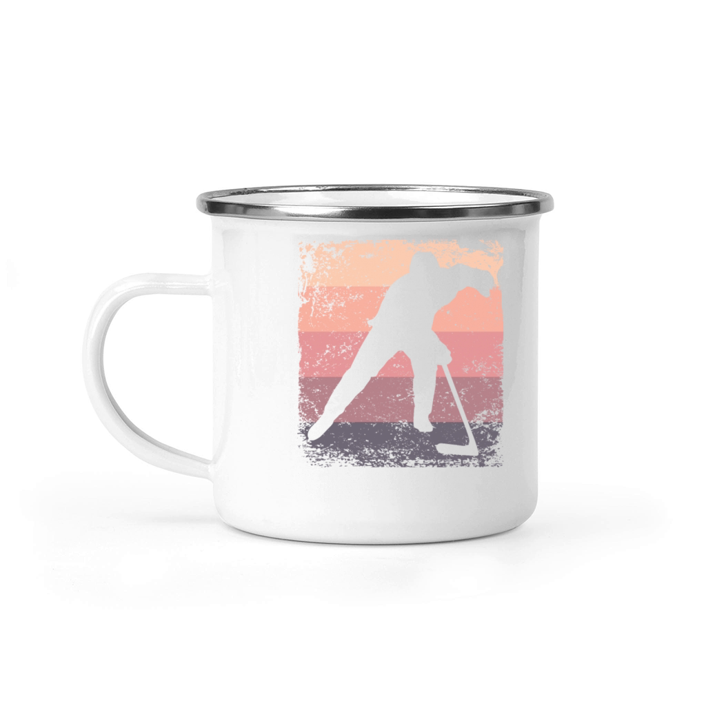 Ice Hockey Player Vintage Ice Hockey Camping Mug