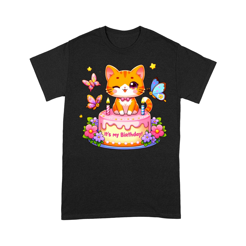 Its My Birthday Cute Orange Cat Birthday Comfort T-shirt