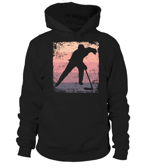 Ice Hockey Player Vintage Ice Hockey Hoodie Unisex
