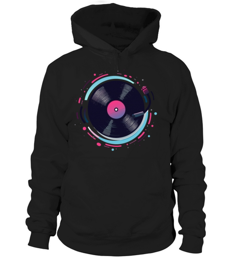 Retro Vinyl Record Design for Music Lovers Hoodie Unisex
