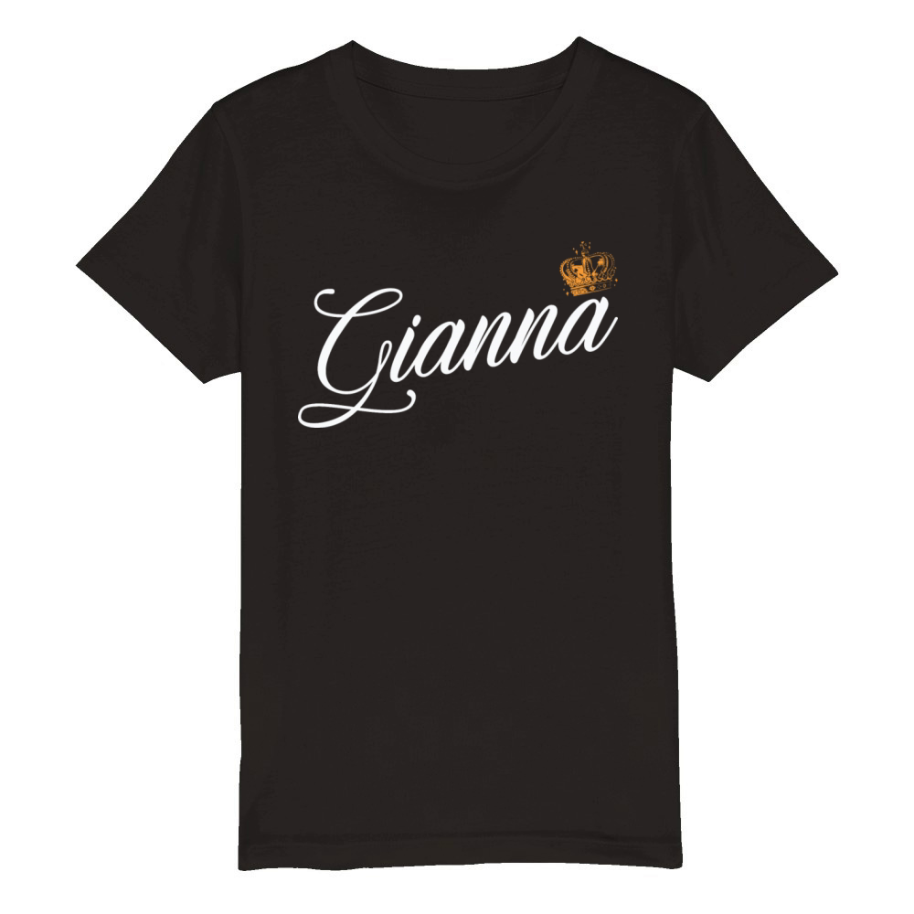 Gianna Name for Women Kids Toddlers - Gianna Organic Kids Crewneck T-shirt